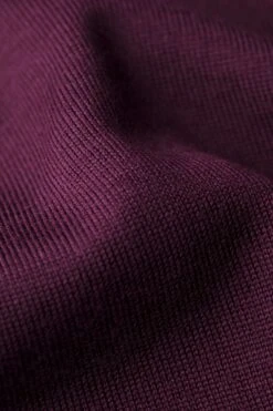 Joe Riva Crew Short Sleeve Red Cabbage -Kleding Winkel joe riva round redcabbage detail stof