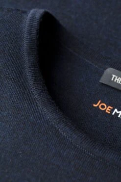 Joe Riva Crew Short Sleeve True Navy -Kleding Winkel joe riva round truenavy detail