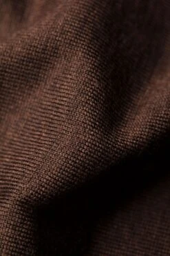 Riva Buttons Long Sleeve Pure Chocolate -Kleding Winkel joe rivabuttons long purechocolade detail stof