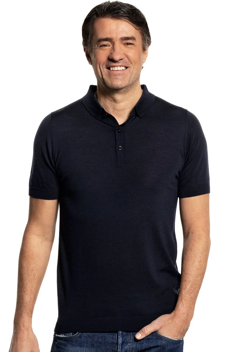 Riva Buttons Short Sleeve Very Dark Navy 1 Riva Buttons Short Sleeve Very Dark Navy