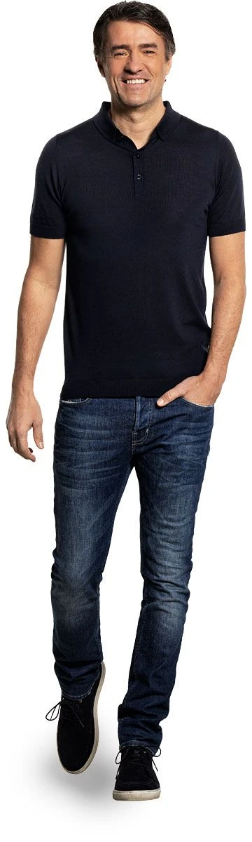 Riva Buttons Short Sleeve Very Dark Navy 2 Riva Buttons Short Sleeve Very Dark Navy - Afbeelding 2