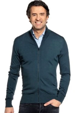 Joe Riva Cardigan Zip Proud Peacock