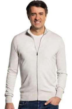 Riva Cardigan Zip Clean Cement