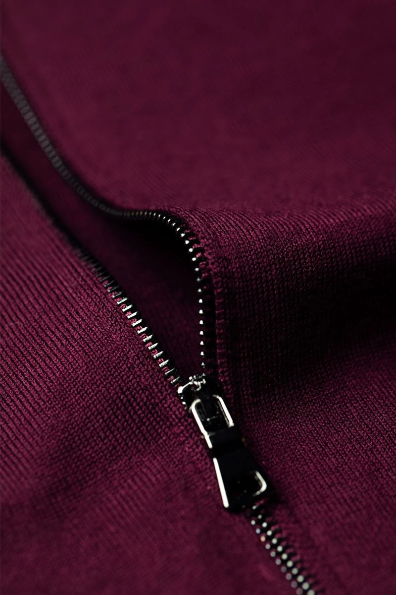 Joe Riva Cardigan Zip Red Cabbage 4 Joe Riva Cardigan Zip Red Cabbage - Afbeelding 4