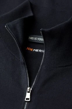 Joe Riva Cardigan Zip Very Dark Navy -Kleding Winkel joe rivacardiganzip verydarknavy kraag