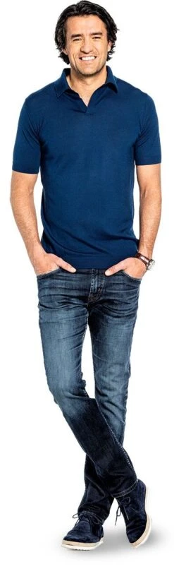 Joe Riva Short Sleeve Bright Navy -Kleding Winkel joe rivashort brightblue 2018