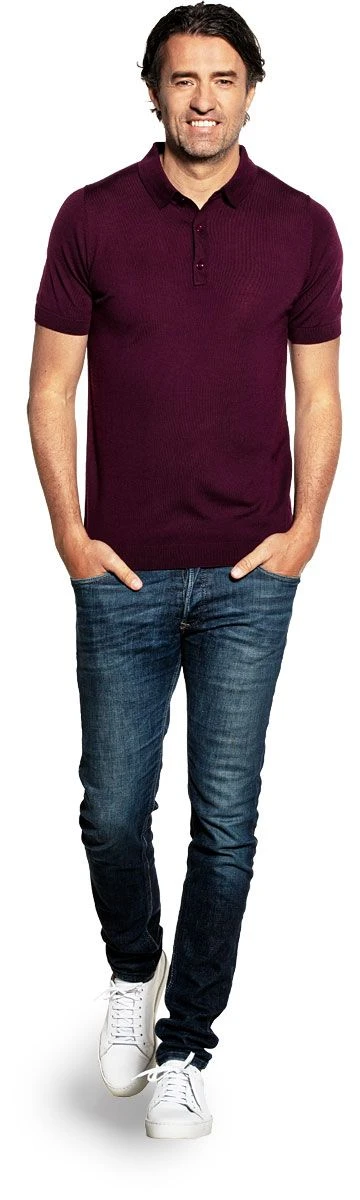 Riva Buttons Short Sleeve Red Cabbage 2 Riva Buttons Short Sleeve Red Cabbage - Afbeelding 2