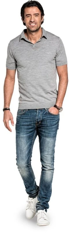 Joe Riva Short Sleeve Mid Grey -Kleding Winkel joe rivashort midgrey 2018
