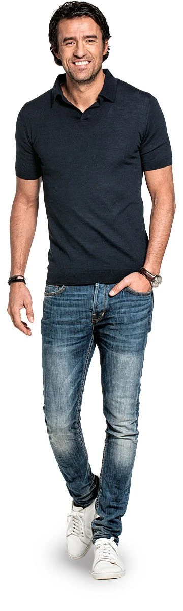 Joe Riva Short Sleeve True Navy 2 Joe Riva Short Sleeve True Navy - Afbeelding 2