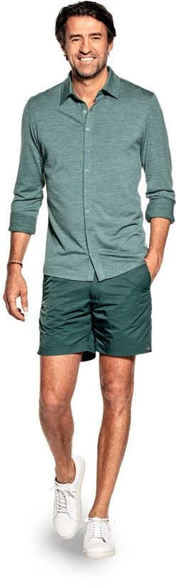 Joe Shirt Button Up Cloud Forest -Kleding Winkel joe shirt buttonup cloudforest staand short