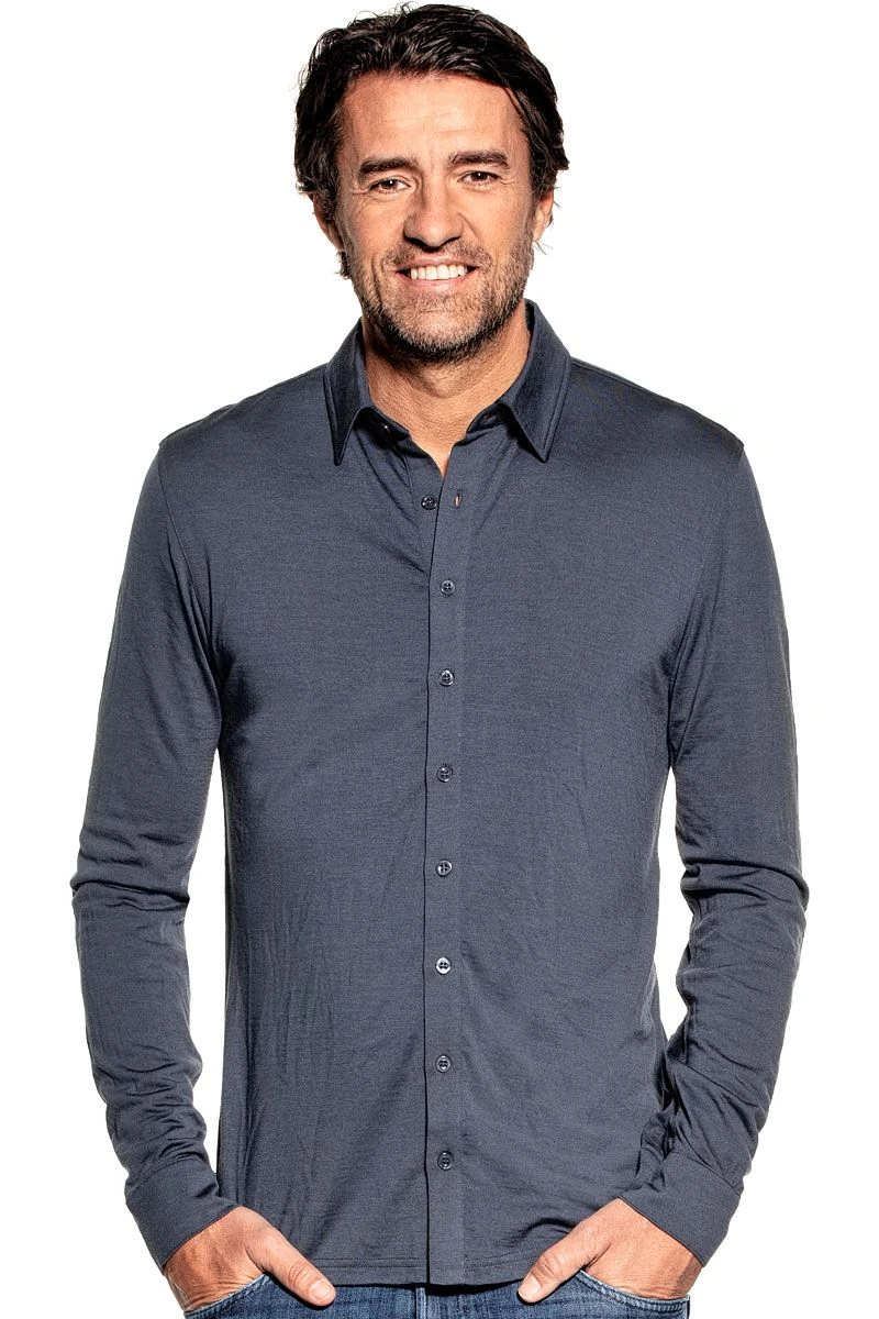 Joe Shirt Button Up Dark Steel 1 Joe Shirt Button Up Dark Steel