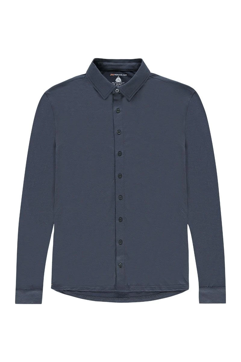 Joe Shirt Button Up Dark Steel 3 Joe Shirt Button Up Dark Steel - Afbeelding 3