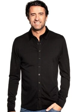 Joe Shirt Button Up Deep Black