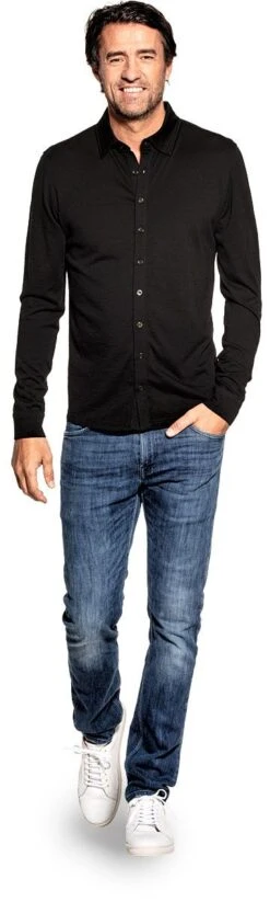 Kleding Winkel -Kleding Winkel joe shirt buttonup deepblack staand