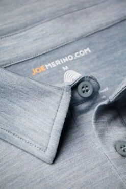 Shirt Polo Long Sleeve Hazy Blue -Kleding Winkel joe shirt buttonup hazyblue detail02 2