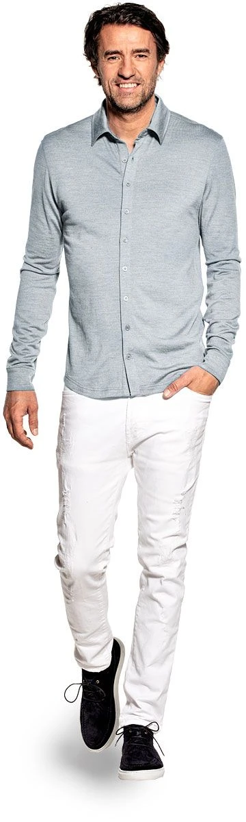 Joe Shirt Button Up Hazy Blue 2 Joe Shirt Button Up Hazy Blue - Afbeelding 2