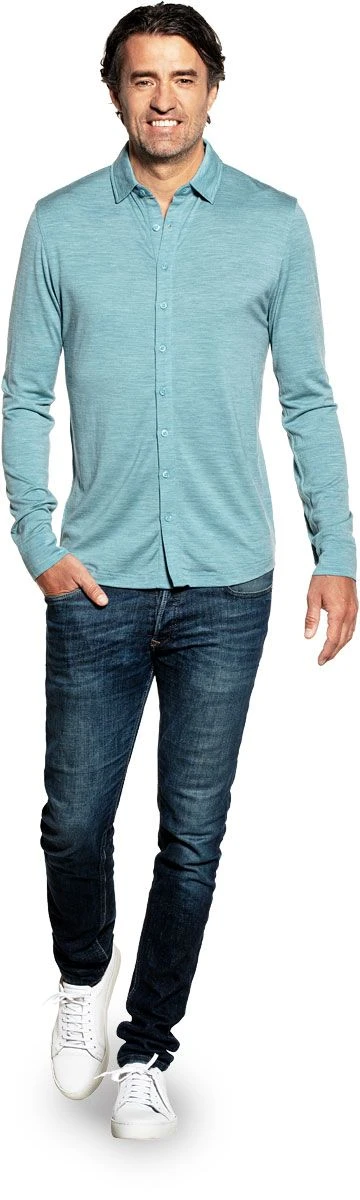 Joe Shirt Button Up Mythos Blue 2 Joe Shirt Button Up Mythos Blue - Afbeelding 2
