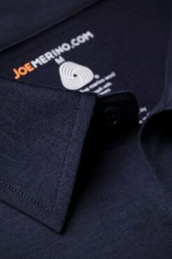 Shirt Polo Long Sleeve Navy Blue -Kleding Winkel joe shirt buttonup navy detail02 2