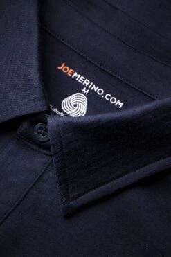 Joe Shirt Button Up Navy Blue -Kleding Winkel joe shirt buttonup navy detail04