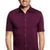 Joe Shirt Button Up Short Sleeve Red Cabbage