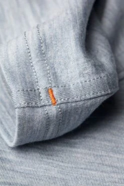 Shirt Polo Long Sleeve Hazy Blue -Kleding Winkel joe shirt buttunop hazyblue detail 2