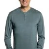 Shirt Henley Long Sleeve Green Sage
