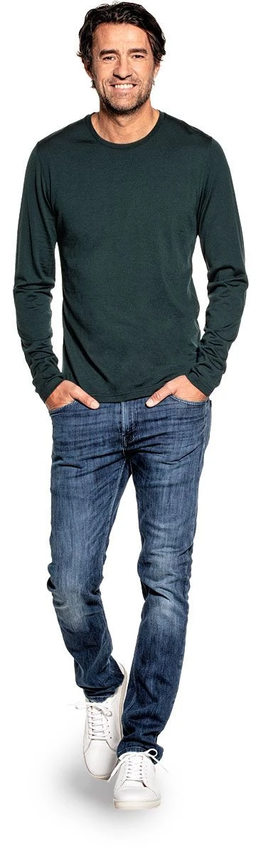 Shirt Long Sleeve Dark Green 2 Shirt Long Sleeve Dark Green - Afbeelding 2