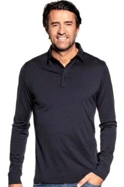 Joe Shirt Polo Long Sleeve Blue Grey