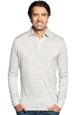 Shirt Polo Long Sleeve Dover Grey