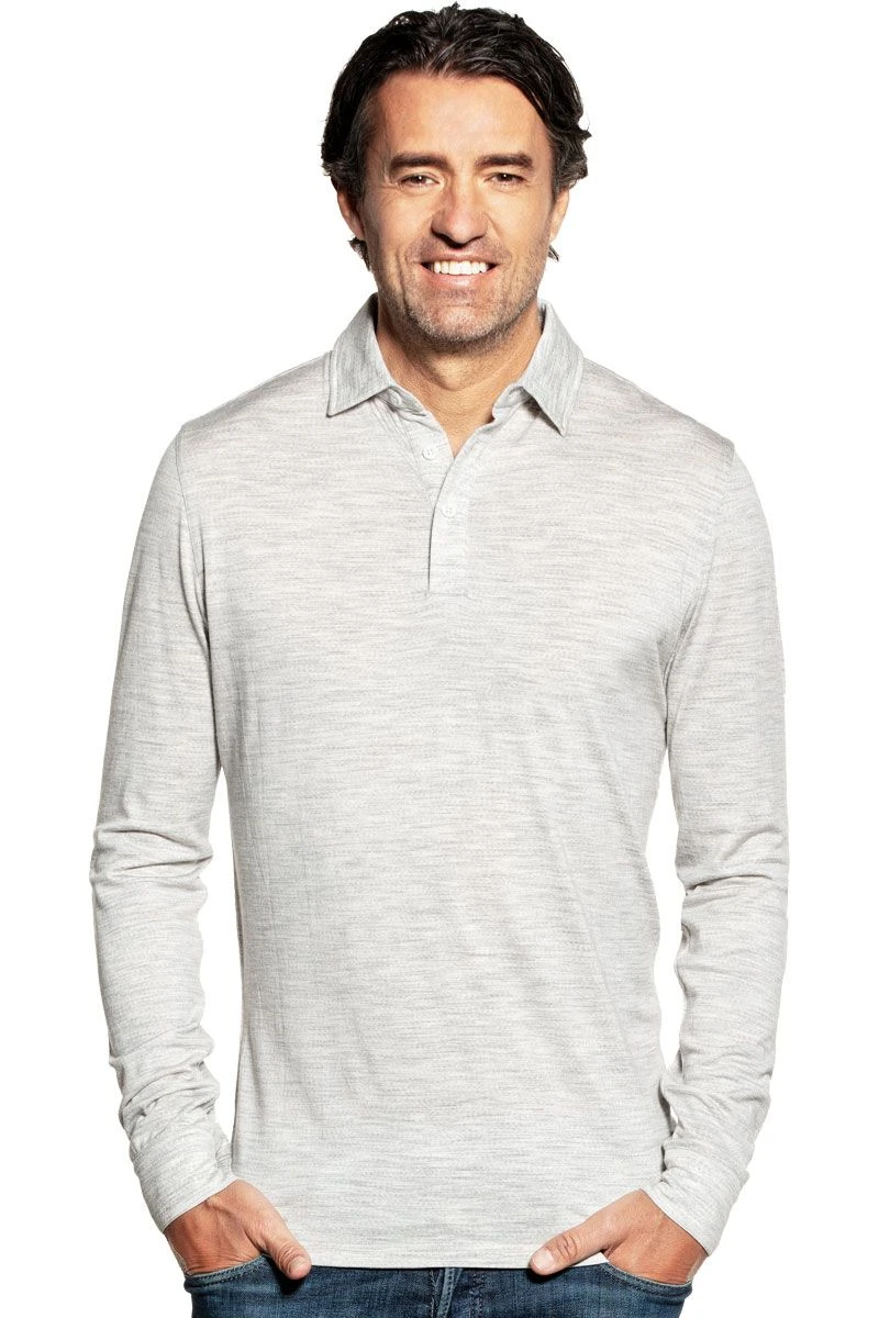 Shirt Polo Long Sleeve Dover Grey 1 Shirt Polo Long Sleeve Dover Grey