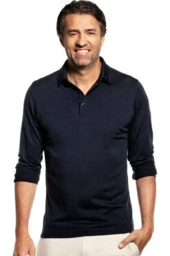 Shirt Polo Long Sleeve True Navy