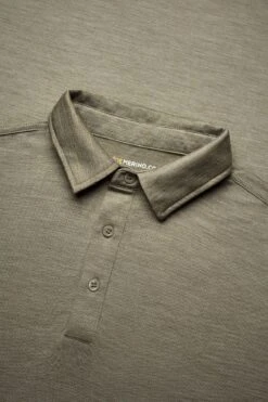 Shirt Polo Long Sleeve Clean Kaki -Kleding Winkel joe shirt poloshort cleankaki detail 1