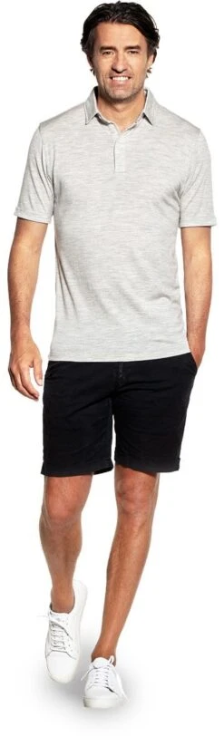 Joe Shirt Polo Short Sleeve Dover Grey -Kleding Winkel joe shirt poloshortsleeve dovergrey staand 2
