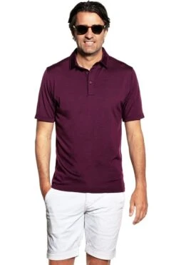 Joe Shirt Polo Short Sleeve Red Cabbage -Kleding Winkel joe shirt poloshortsleeve redcabbage staand 2