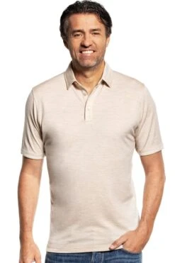 Shirt Polo Short Sleeve Sparkling Champagne