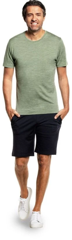 Joe Shirt Round Neck Agave Green -Kleding Winkel joe shirt round agevegreen staand