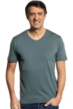 Shirt V-Neck Green Sage