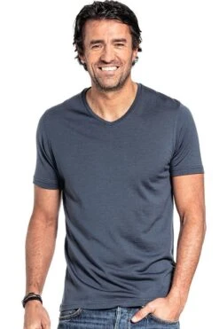 Joe Shirt V-neck Dark Steel