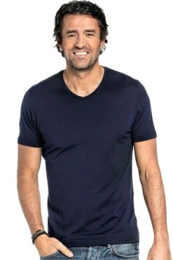 Joe Shirt V-neck Navy Blue