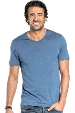 Joe Shirt V-neck Yacht Blue
