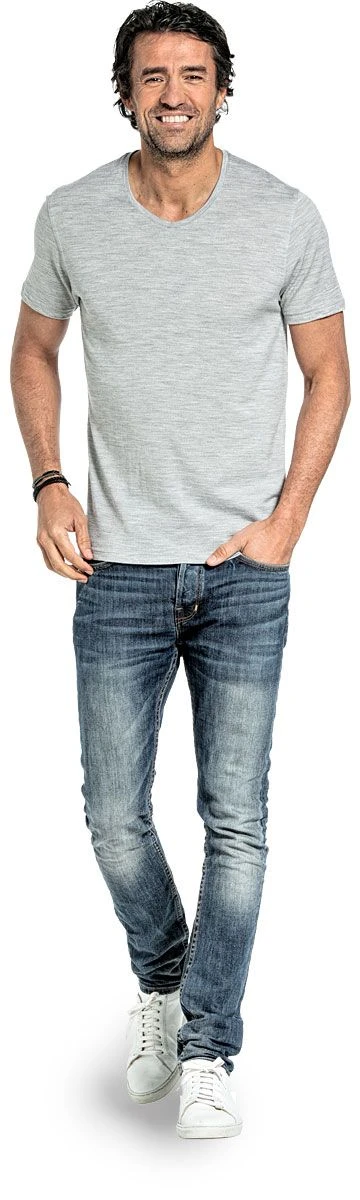 Joe Shirt V-neck Clear Grey 2 Joe Shirt V-neck Clear Grey - Afbeelding 2