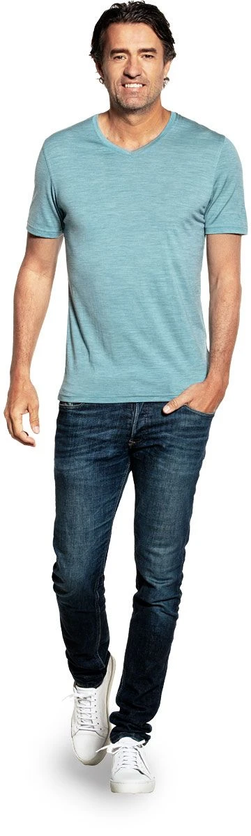 Joe Shirt V-neck Mythos Blue 2 Joe Shirt V-neck Mythos Blue - Afbeelding 2