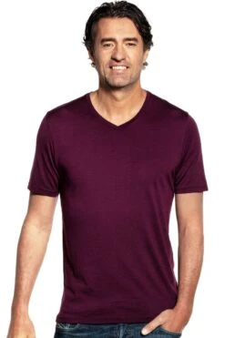 Joe Shirt V-neck Red Cabbage