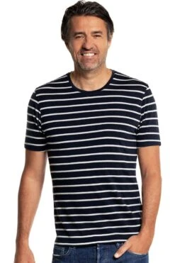 Shirt Round Neck Big Stripe True Navy