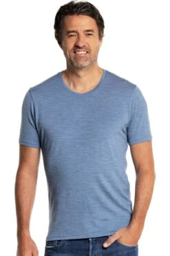 Shirt V-Neck Ice Blue