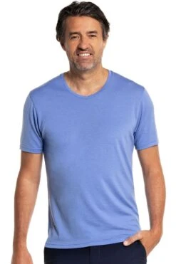 Shirt V-Neck Valencia Blue