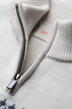 Snow Zip Wool White -Kleding Winkel joe snow zip woolwhite harvardgrey kraag