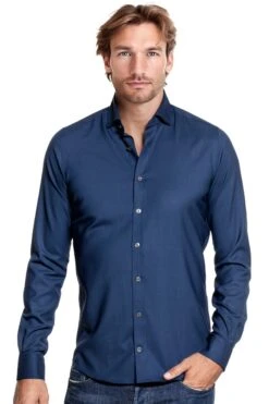Joe Woven Shirt Indigo Blue