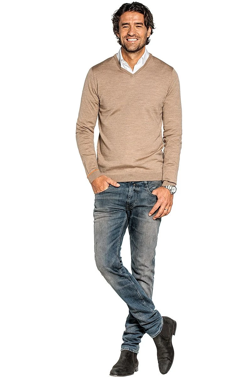 Joe V-Neck Caramel 3 Joe V-Neck Caramel - Afbeelding 3