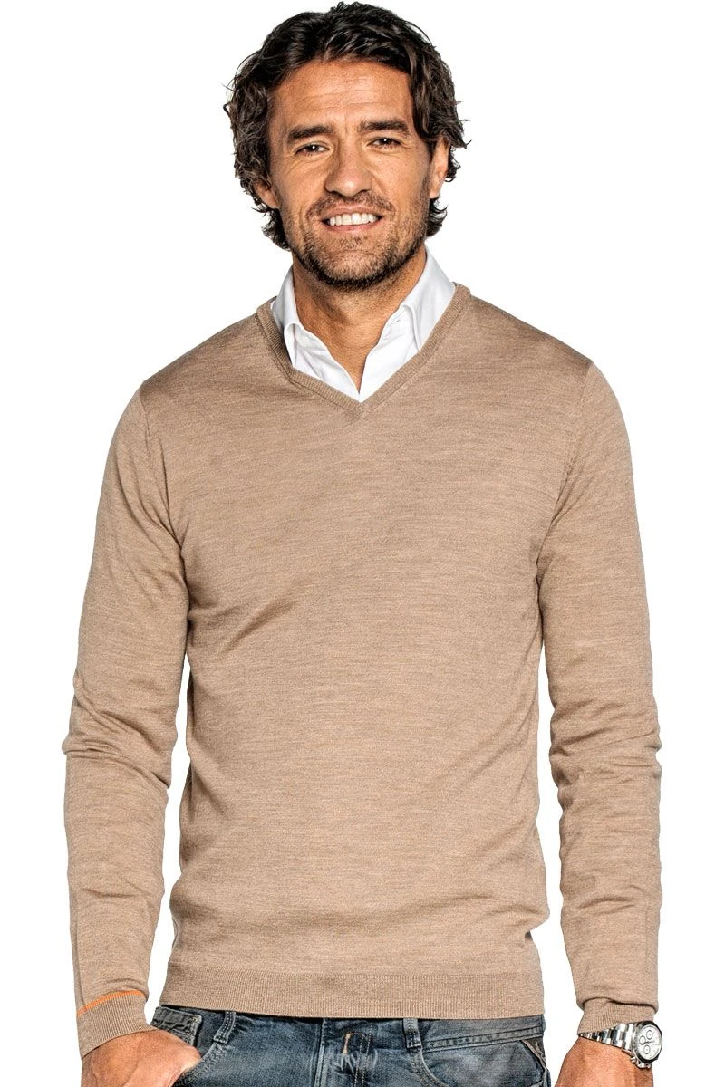 Joe V-Neck Caramel 2 Joe V-Neck Caramel - Afbeelding 2